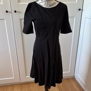 J. Crew Classic Black Midi Dress